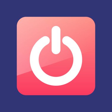 Başlat simgesi. Güç düğmesi işareti