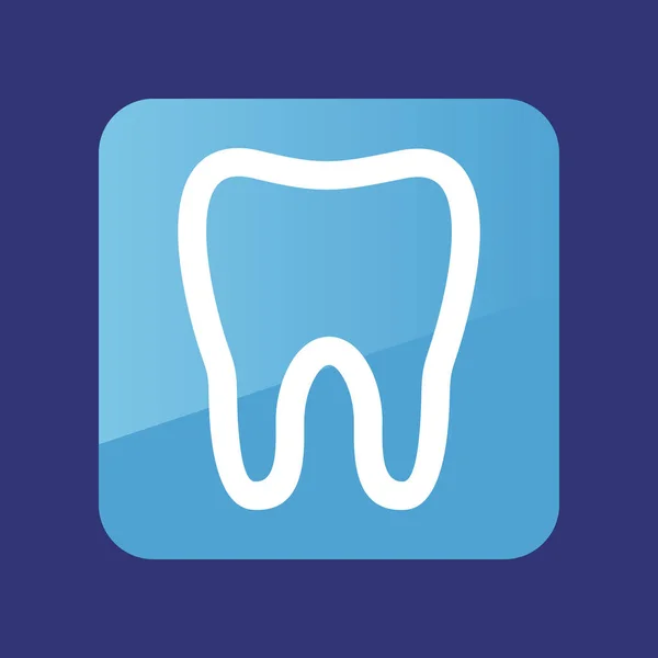Зубная плоская икона. Медицинский вектор — стоковый вектор