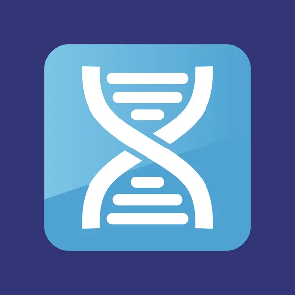 DNA flat icon. Medical vector — Stock Vector