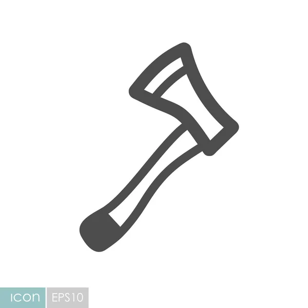Hacha, hacha, icono de vector plano de hacha — Vector de stock