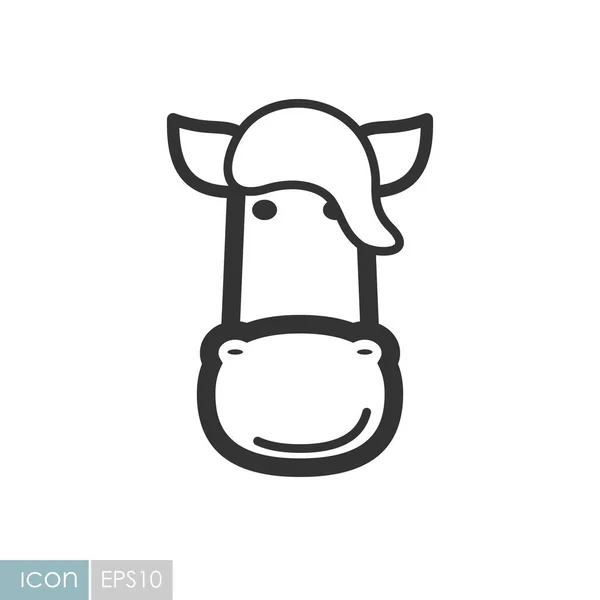 Ikona konia. Gospodarstwo ilustracja wektor zwierzę — Wektor stockowy