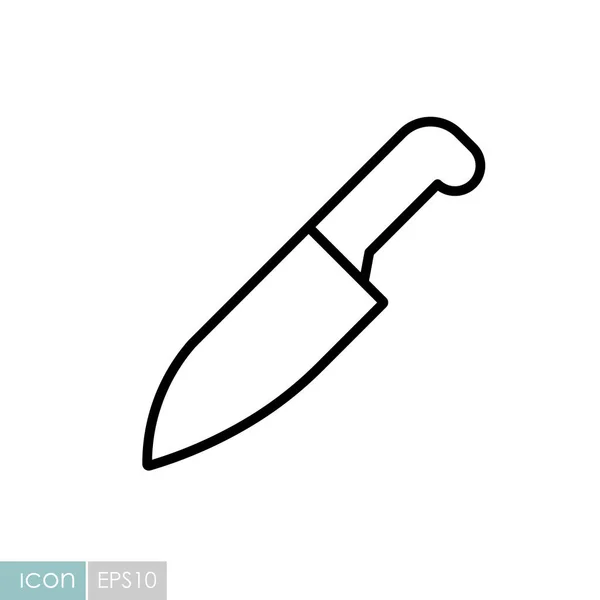 Chef kitchen knife. Cutlery. Kitchen utensils — 스톡 벡터