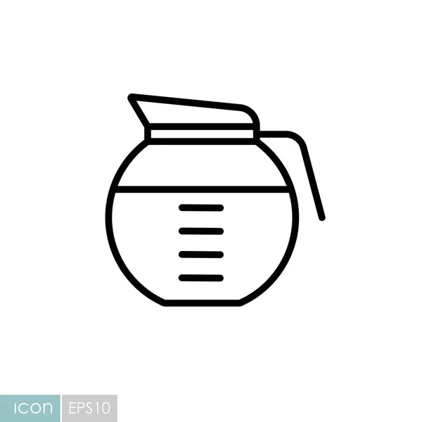 Kaffebryggarens Vektorikon Köksmaskiner Diagram Symbol För Matlagning Webbplats Design Logotyp — Stock vektor