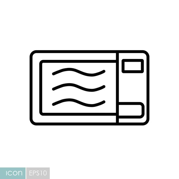 Mikrowellen Vektorsymbol Elektrisches Küchengerät Grafik Symbol Für Das Kochen Webseiten — Stockvektor