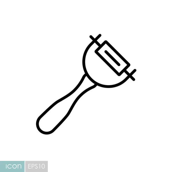 Εικονίδιο Φορέα Αποφλοιωτή Σημάδι Αποφλοιωτή Πατάτας Συσκευή Κουζίνας Γράφημα Σύμβολο — Διανυσματικό Αρχείο