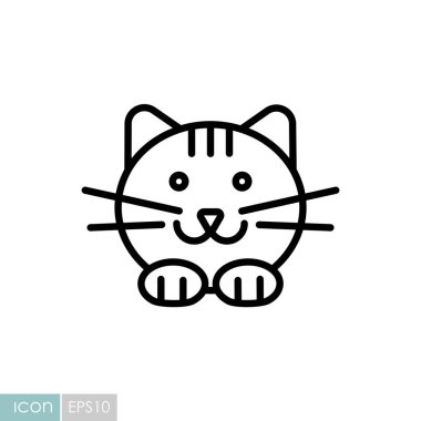 Kedi vektör simgesi. Evcil hayvan işareti. Evcil hayvan ve veteriner web sitesi ve uygulama tasarımı, logo, uygulama, UI için grafik sembolü