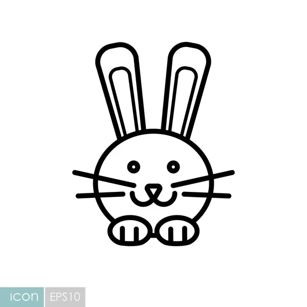 Rabbit Vector Icon Pet Animal Sign Graph Symbol Pet Veterinary — Stock Vector