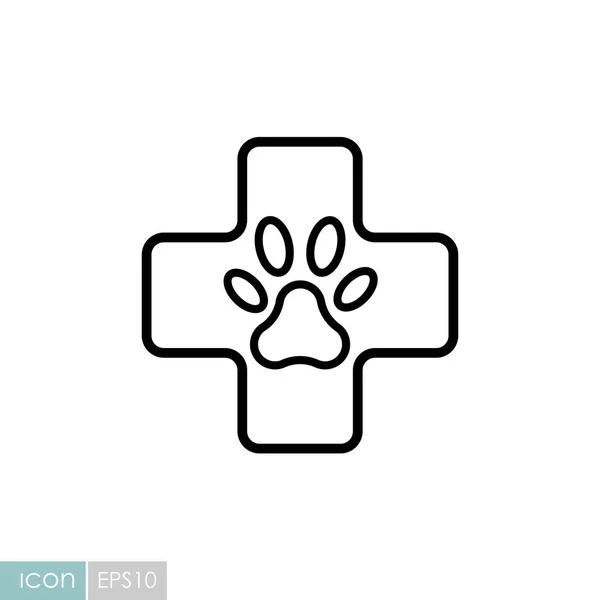 Weterynaryjna Ikona Wektora Zwierzę Domowe Symbol Graficzny Strony Internetowej Aplikacji — Wektor stockowy