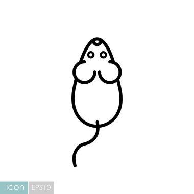 Fare vektör simgesi. Evcil hayvan işareti. Evcil hayvan ve veteriner web sitesi ve uygulama tasarımı, logo, uygulama, UI için grafik sembolü