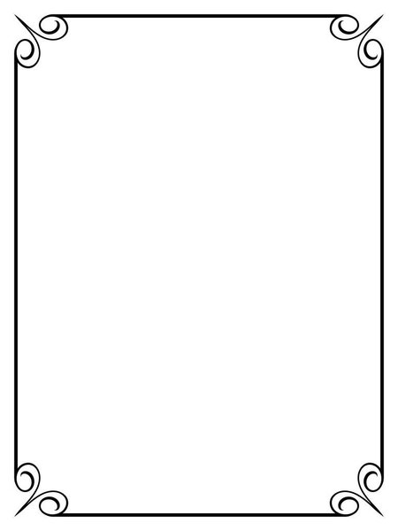 simple black ornamental decorative frame