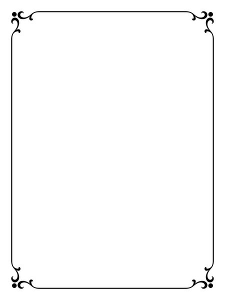 simple black ornamental decorative frame