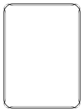 Basit siyah süs dekoratif çerçeve