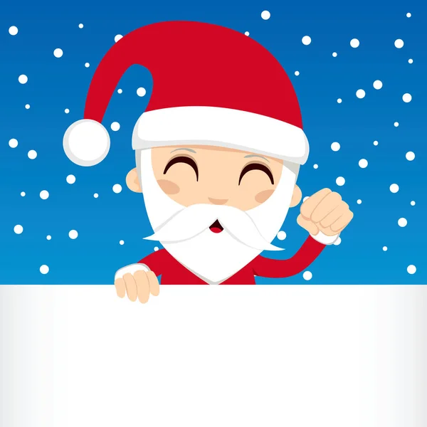 Mutlu Santa Claus Billboard — Stok Vektör