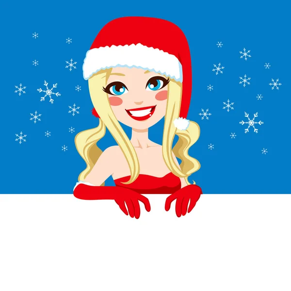 Banner de Natal menina —  Vetores de Stock