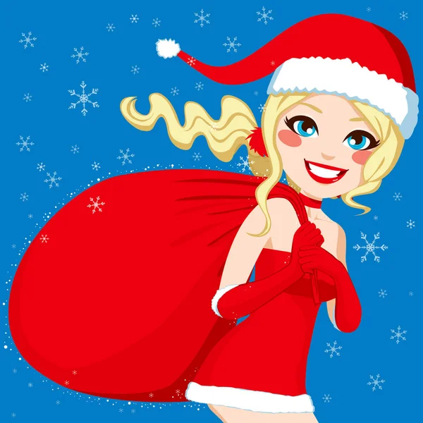 Santa kadın çanta — Stok Vektör