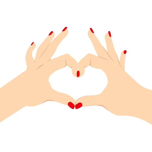 Kärlek hjärta Hand tecken — Stock vektor