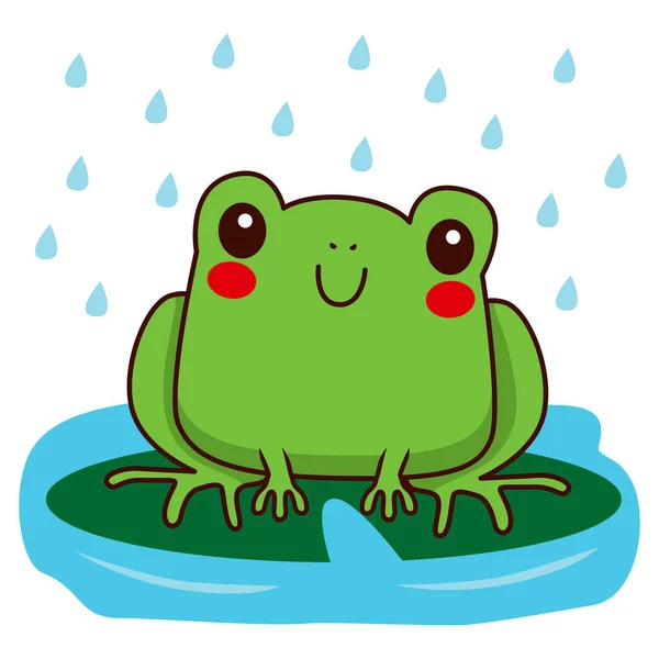 Милий жаба посміхається — стоковий вектор