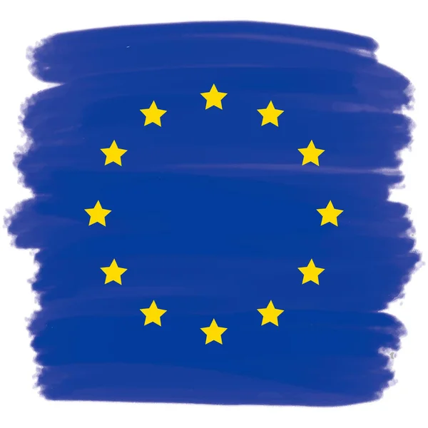Europeiska flaggan — Stock vektor