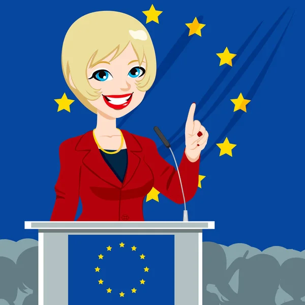 Evropský politik žena kandidát — Stockový vektor