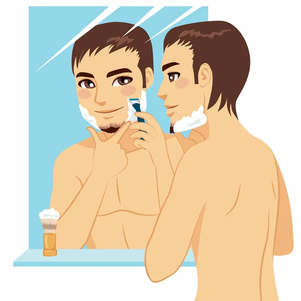 Yakışıklı erkek tıraş — Stok Vektör