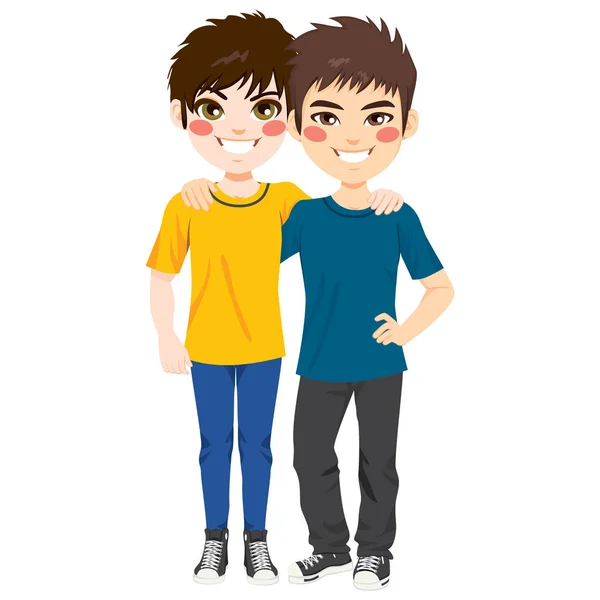 Best Friends Boys — Stock Vector