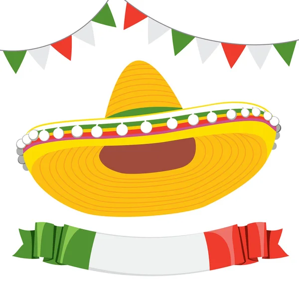 5 De Mayo Sombrero — Vector de stock