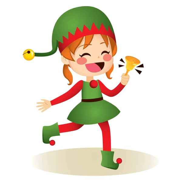 Elf santa segítő — Stock Vector