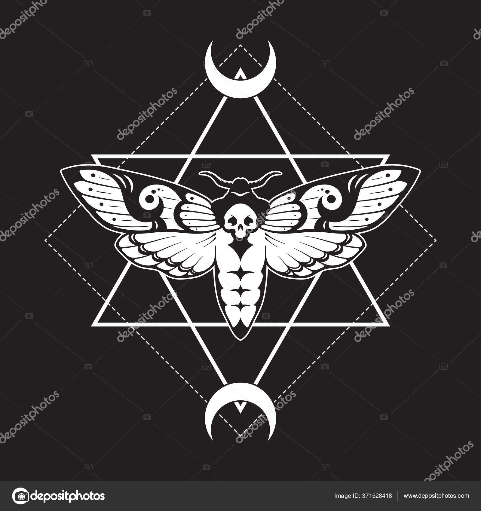 죽음의 매머드와 기하학 손으로 디자인 일러스트 스톡 벡터 - ©Croisy 371528418, image size:1600x1700