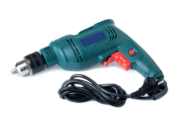 Electric drill on white — Stock Photo, Image