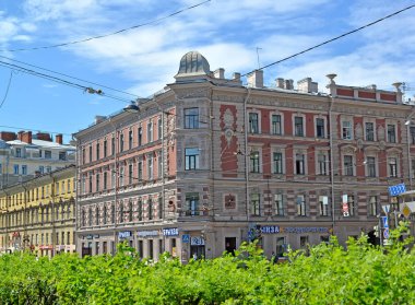 St. Petersburg, Rusya - 17 Temmuz 2016: Karlı ev V. A. Ratkov-Rozhnov