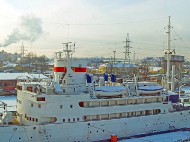 Kaliningrad, Rusya - 27 Ocak 2010: Kahraman araştırma gemisi, üstten görünüm parçası