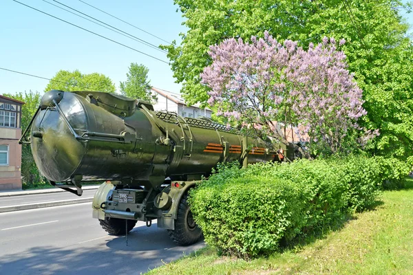 KALININGRAD, RUSSIA - MAY 09, 2016: A missile system of coastal defense "Redoubt" on Sovetsk the prospectus after the parade in honor of the Victory Day — Stock Photo, Image