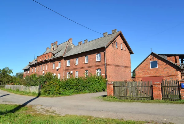 Вид на Вокзальную улицу в Знаменске, Калининградская область Стоковое Фото