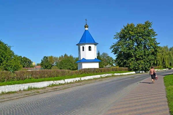 Вид колокольни церкви в честь иконы Божией Матери