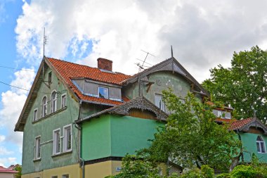 Alman inşaat eski evi. Zelenogradsk, Kaliningrad bölgesi