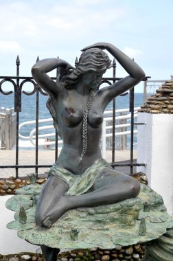 Zelenogradsk, Rusya - 21 Ağustos 2016: Bir heykel 