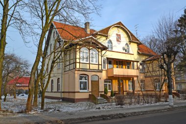 Alman inşaat eski evi. Zelenogradsk, Kaliningrad bölgesi