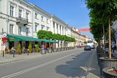 Varşova, Polonya - 23 Ağustos 2014: Sokak Novy SWAT ekibi yaz gün