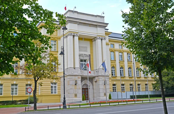 The building of the residence of the prime minister of Poland on Uyazdovskaya Avenue Street. Warsaw, Poland
