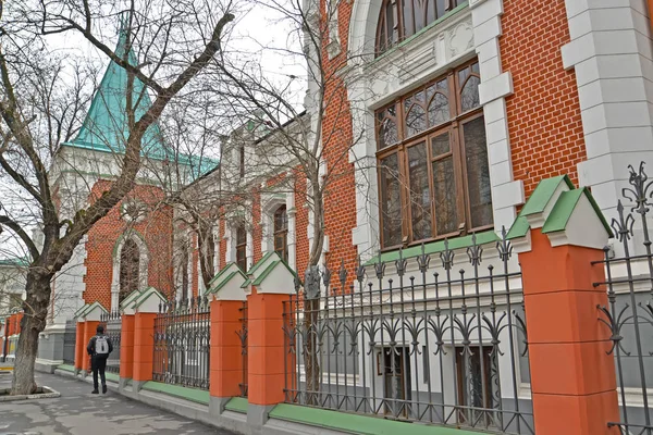 MOSCOW, RÚSSIA - 17 de abril de 2017: Fragmento de edifício Museu teatral central de A. State A. Bakhrushin — Fotografia de Stock