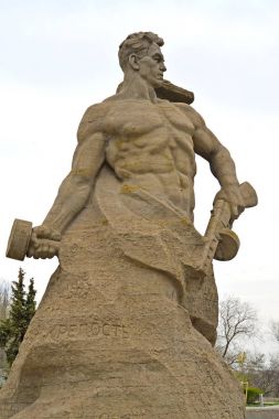 Volgograd, Rusya - 23 Nisan 2017: Heykel 