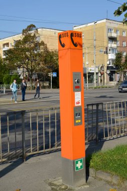 Kaliningrad, Rusya - 16 Ekim 2017: nokta acil durum haberleşme 