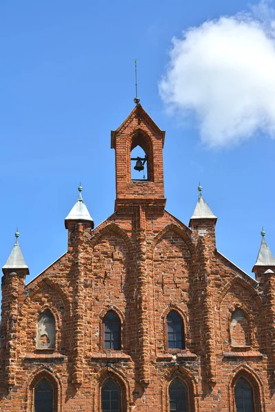 BRANIEWO, POLAND. Fragment of a facade of the Ukrainian Greco-catholic church of the Blessed Trinit — Stock Photo, Image