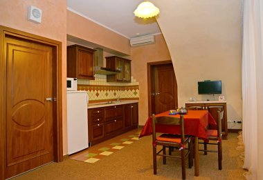 Mutfak otel odasında iç
