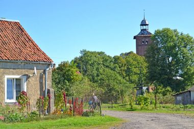 Güneşli bir gün içinde il manzara. Znamensk, Kaliningrad bölgesi
