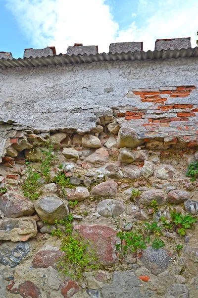 Noykhauzen zámek opevnění fragment. Guryevsk, Kaliningradská oblast — Stock fotografie