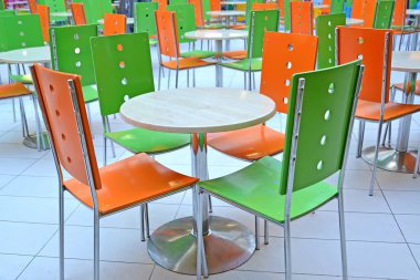 Renk sandalye fast food Cafe