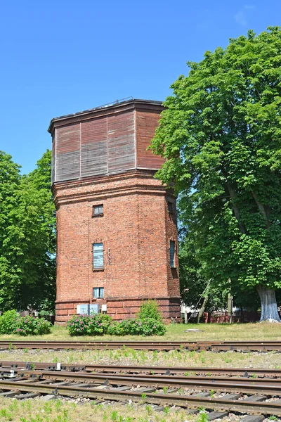 Railway water tower of Labiau. Polessk, Kaliningrad region — Stock Photo, Image
