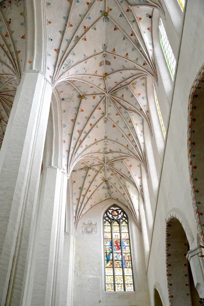 Bóvedas de la Catedral de los Santos Juan Bautista y Juan Evangelista. Torun, Polonia —  Fotos de Stock