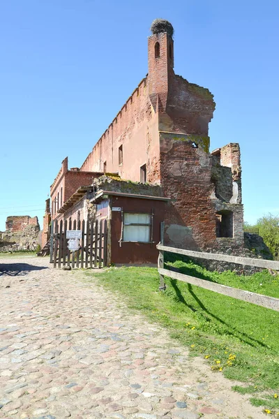 Région Kaliningrad Russie Mai 2018 Fragment Mur Forteresse Château Shaaken — Photo